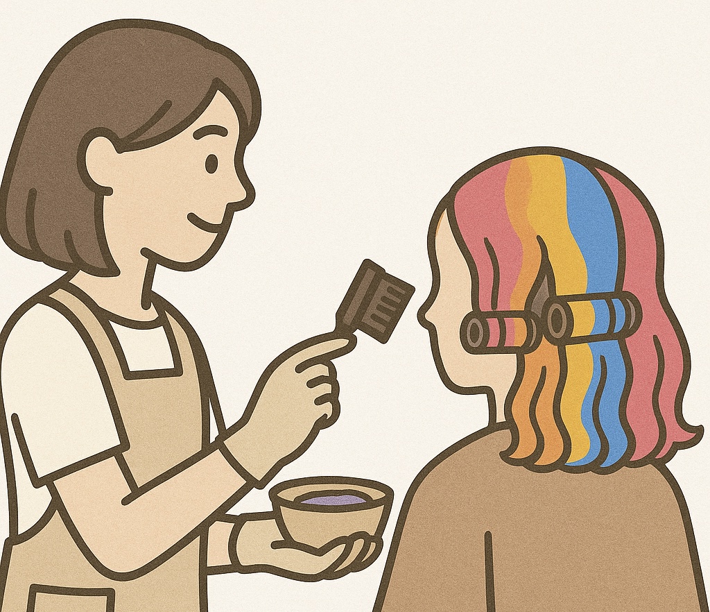 日系高彩區域染